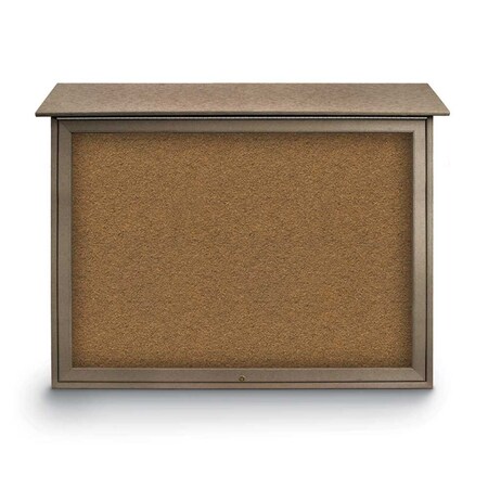 United Visual Products Indoor Enclosed Combo Board, 42"x32", White Frame/Grey & Black UVCB4232W-GREY-BLACK
